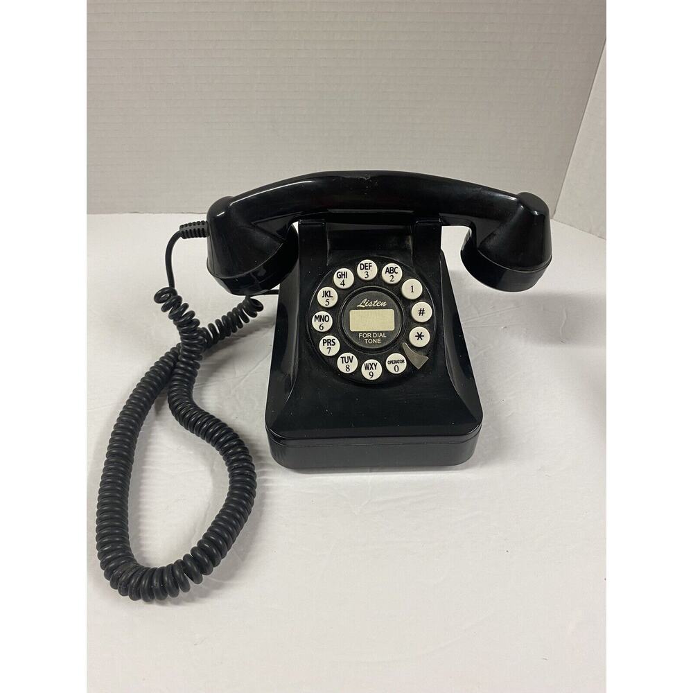 50's Style Classic Black Touch Tone Desk Phone from Polyconcept